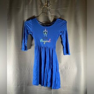Justice girls, blue magical, unicorn dress-size 10